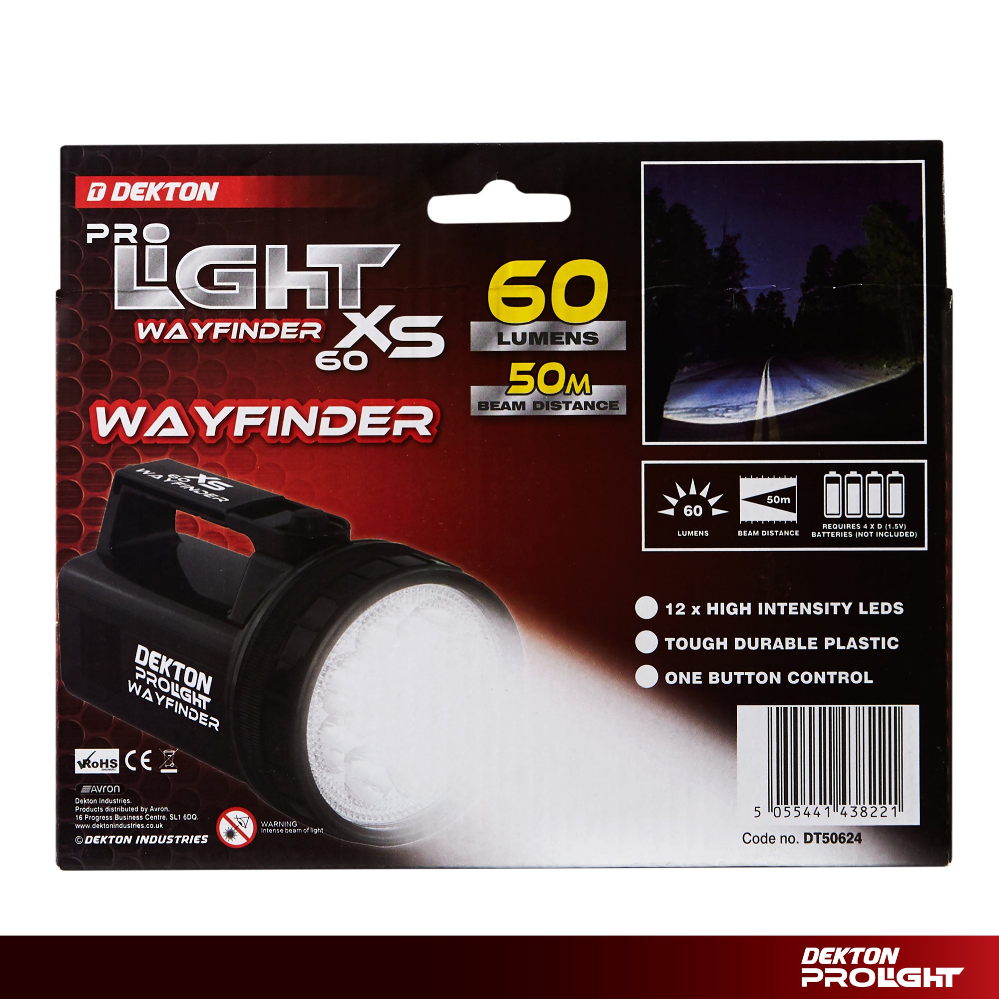 Dekton Pro Wayfinder XS 60 12 LED Torch 60 Lumens 50M Range & Batteries Car Dekton Pro Wayfinder XS 60 12 LED Torch 60 Lumens 50M Range & Batteries Car